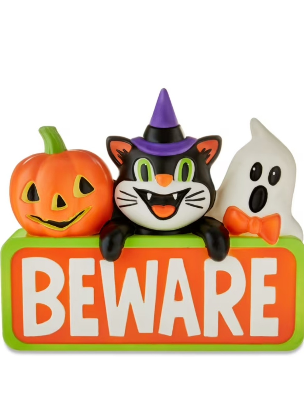 Halloween Beware Light Up Blow Mold